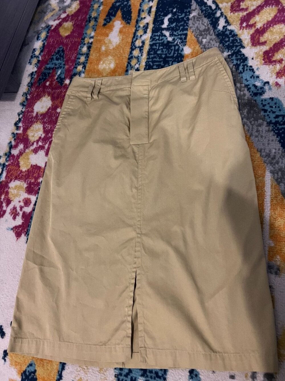 H&M Khaki Utility Midi Skirt Size 6